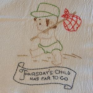 Embroidered Tea Towel